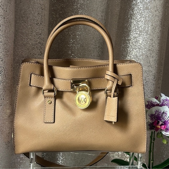 Michael Kors Brown Hamilton with Gold Accents - Picture 1 of 8